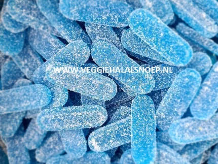 Blauwe tongen snoep: Een vrolijke mix van kleuren en smaken om van te genieten. Zorg ervoor dat je een kleurrijke tint op je tong krijgt terwijl je geniet van deze lekkernij!